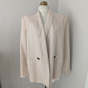 Zara Oversized Blazer 100% Linen